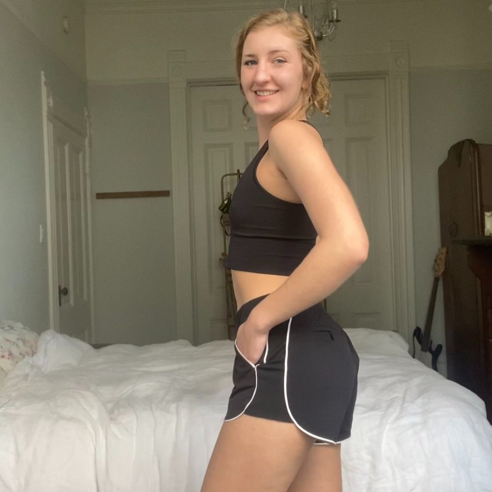 Athleta Black Running Shorts with White Trim & Pockets Size 4